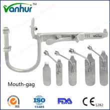 Instruments chirurgicaux Ent Mouth-Gag avec buse d&#39;eau